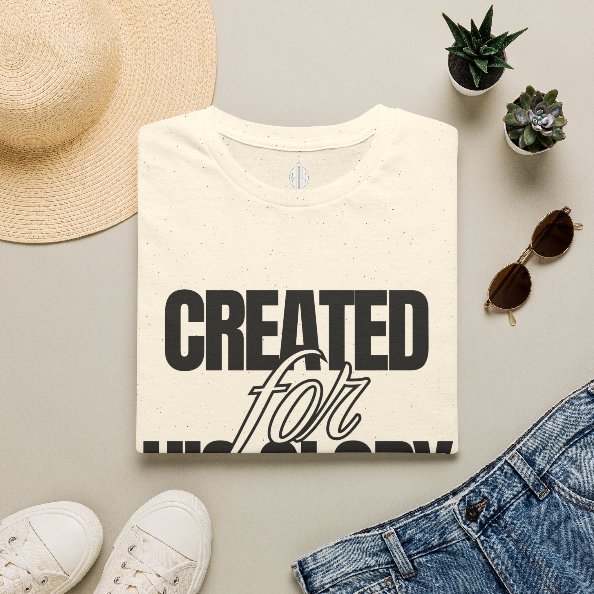 Created for His Glory T-Shirt — Christian Faith Graphic Tee